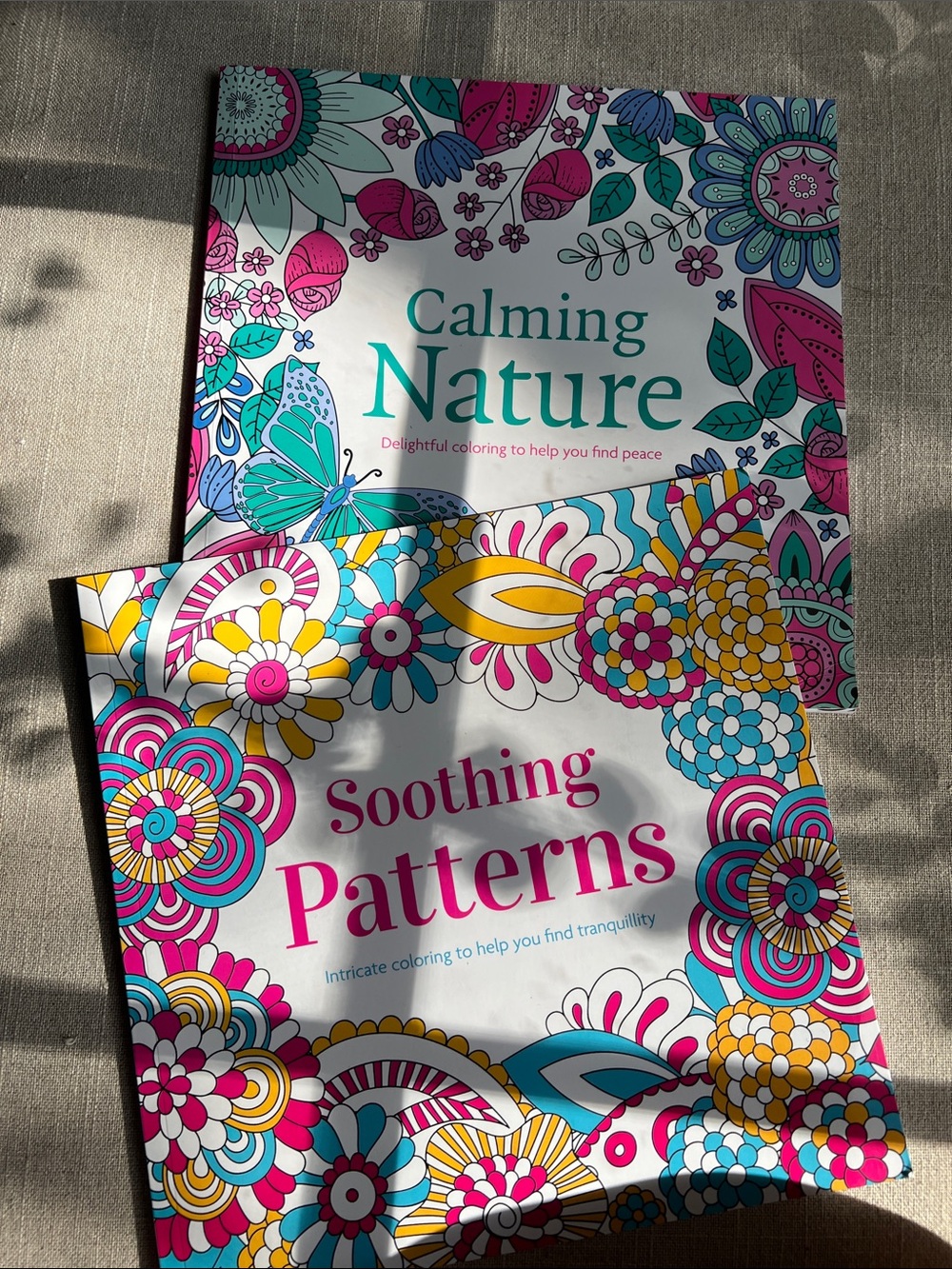 Calming Nature & Soothing Patterns Coloring Book Bundle
